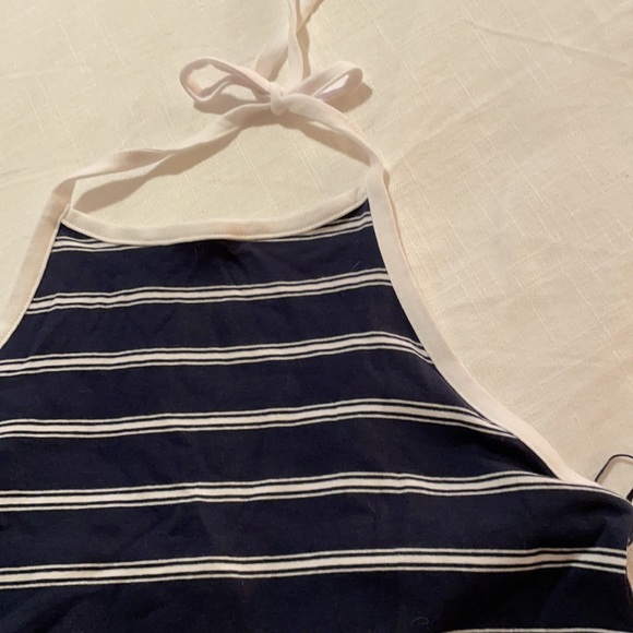 Aeropostale white and blue striped halter top - Picture 2 of 4